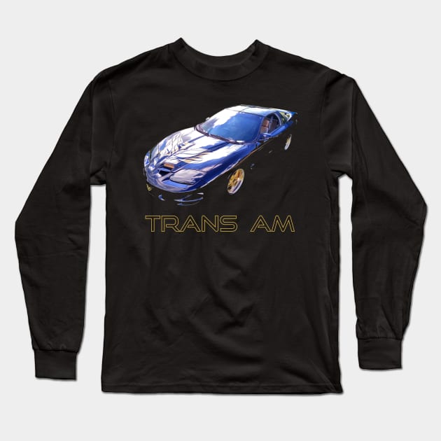 Trans Am - 4th Gen - Black & Gold - Bird Long Sleeve T-Shirt by MotorPix